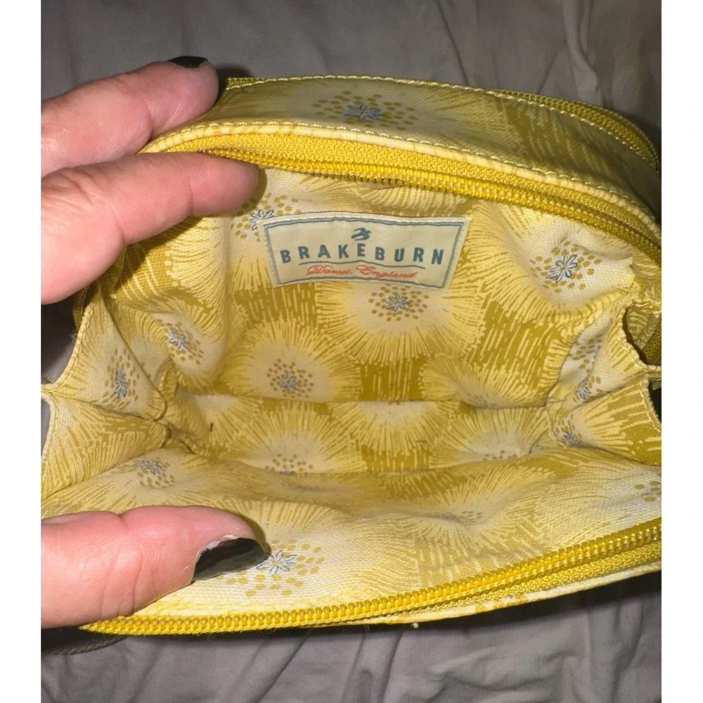 The Original Brakeburn England yellow brown starburst canvas structure crossbody